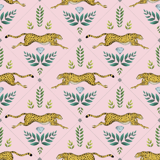 Duma Pattern in Petal Pink Wallpaper