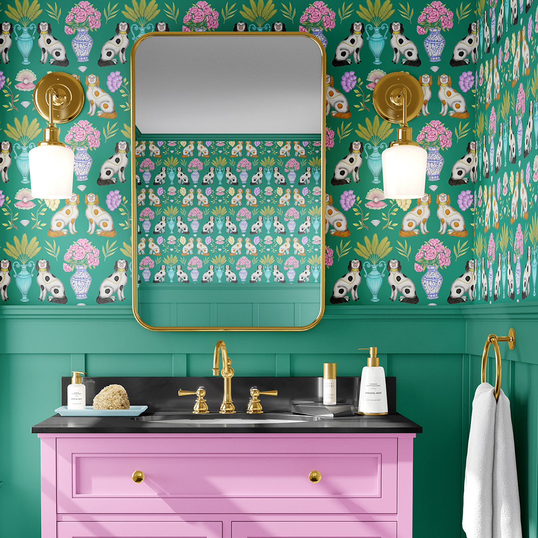 Staffordshire Springs Emerald Green Wallpaper