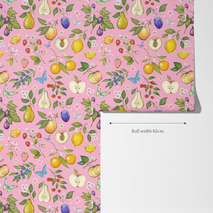 Frutta Vibrant Pink Wallpaper