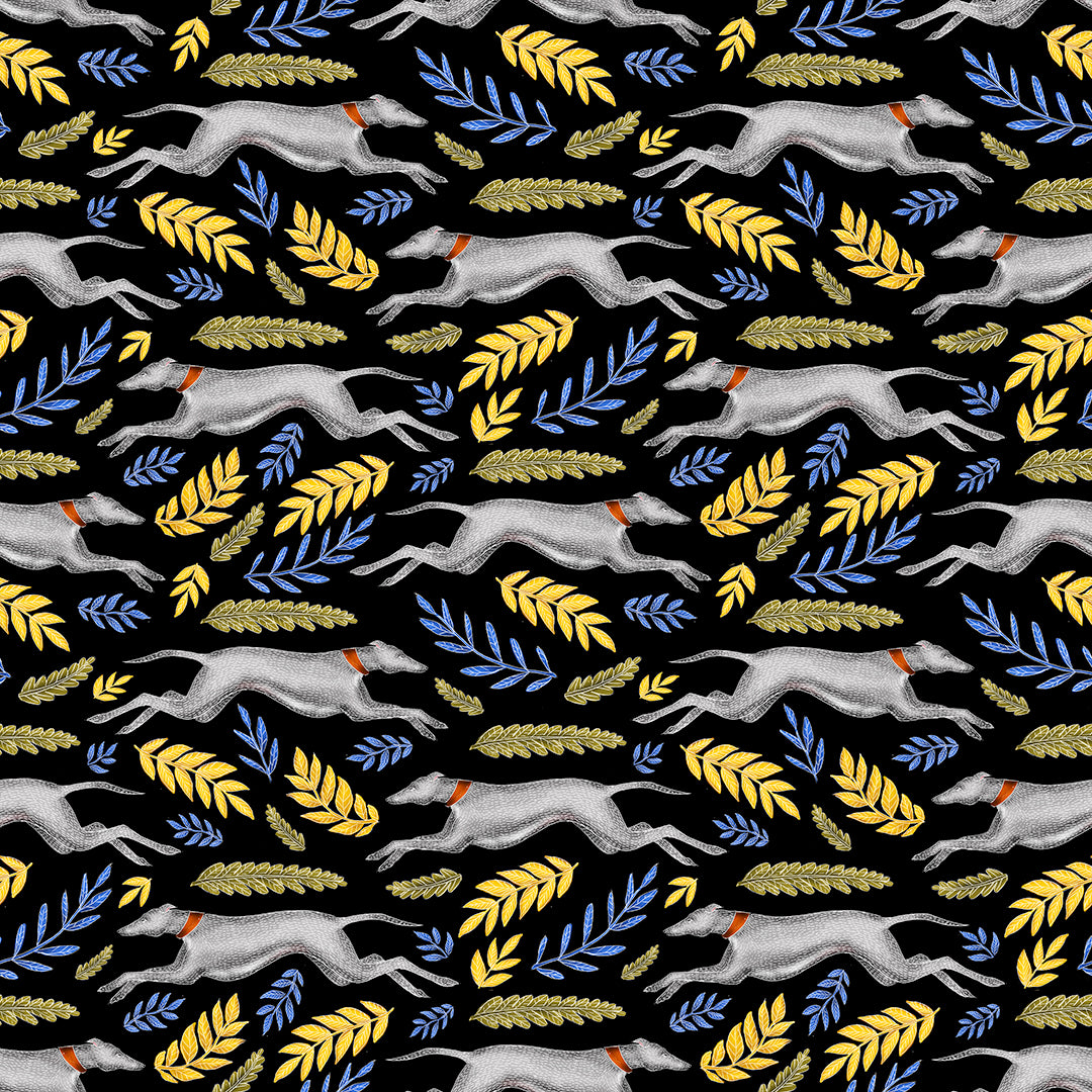 Iggy Pattern Midnight Black Wallpaper