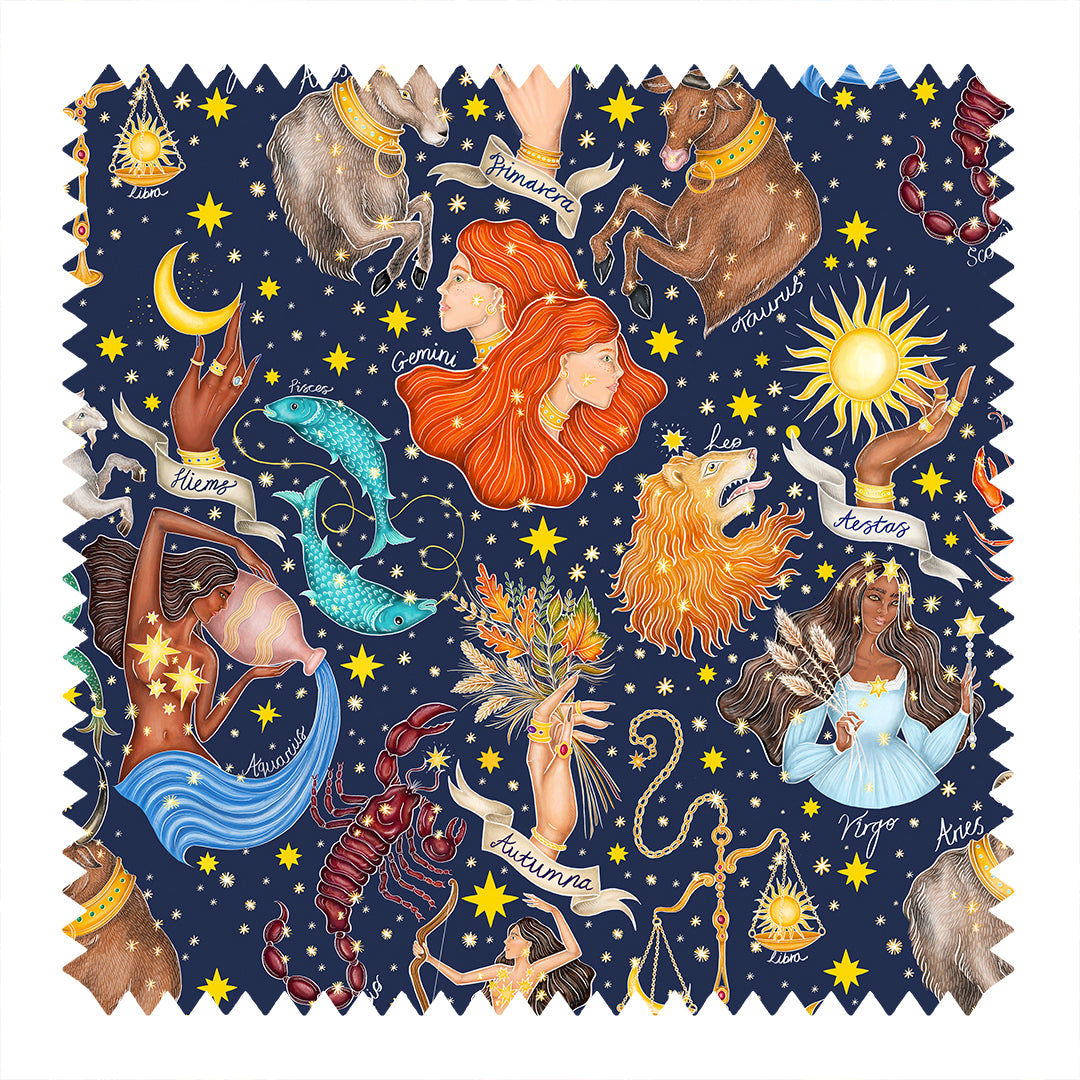 It's in the Stars Midnight Blue Fabric