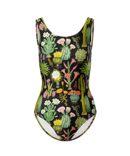 Limited Edition Swimsuits - UV resistant - Handmade in London - Cacti Crush Black