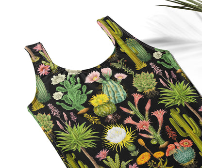 Limited Edition Swimsuits - UV resistant - Handmade in London - Cacti Crush Black