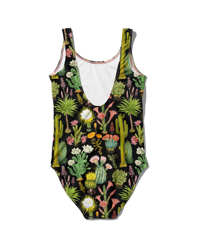 Limited Edition Swimsuits - UV resistant - Handmade in London - Cacti Crush Black