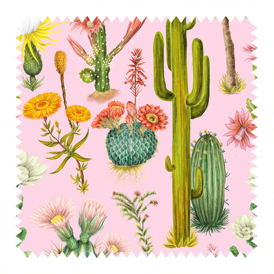 Cacti Crush in Petal Pink Fabric