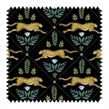 Duma Pattern Midnight Black Fabric