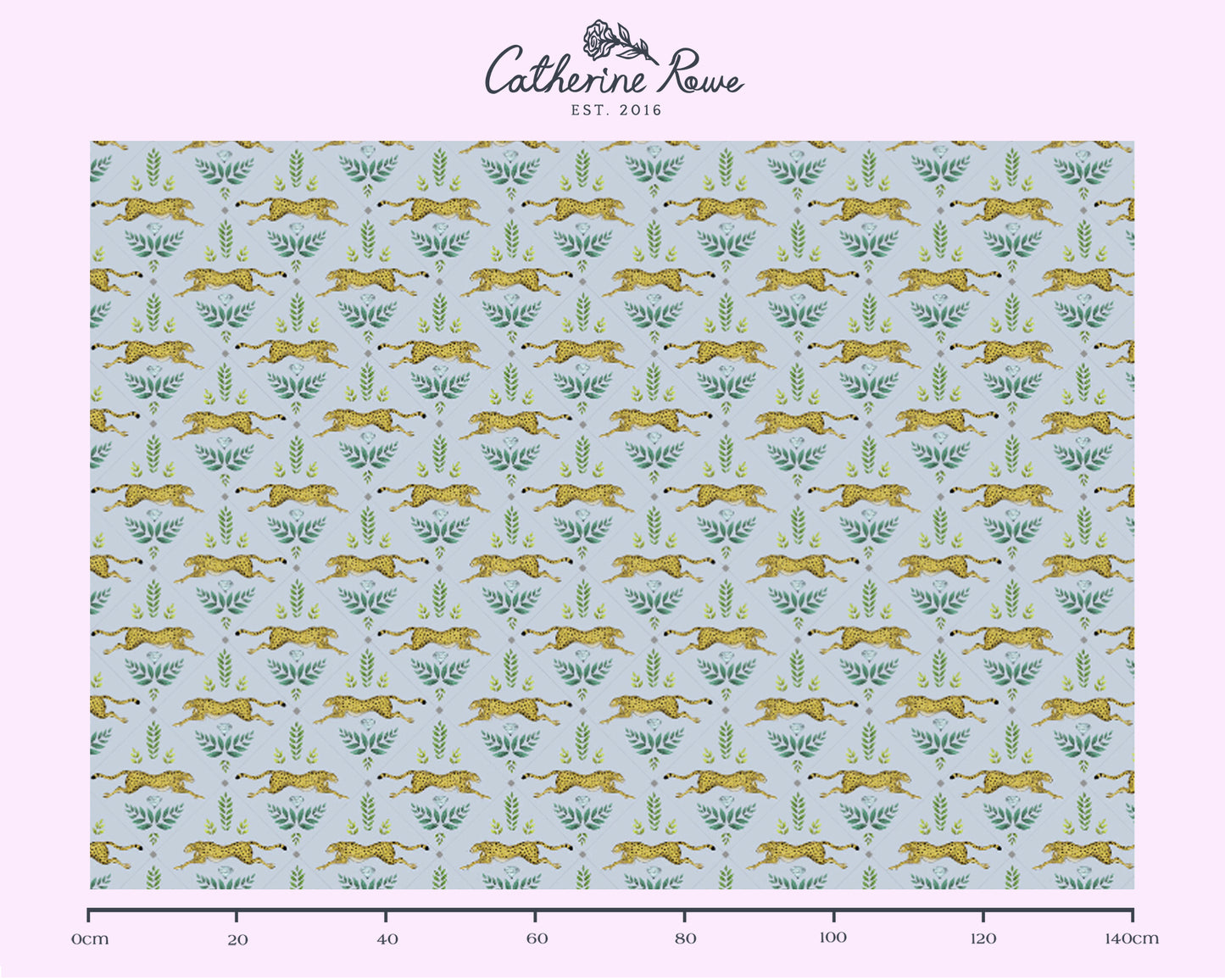 Duma Pattern Sky Blue Fabric