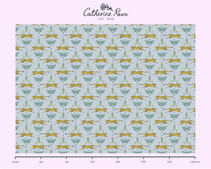 Duma Pattern Sky Blue Fabric