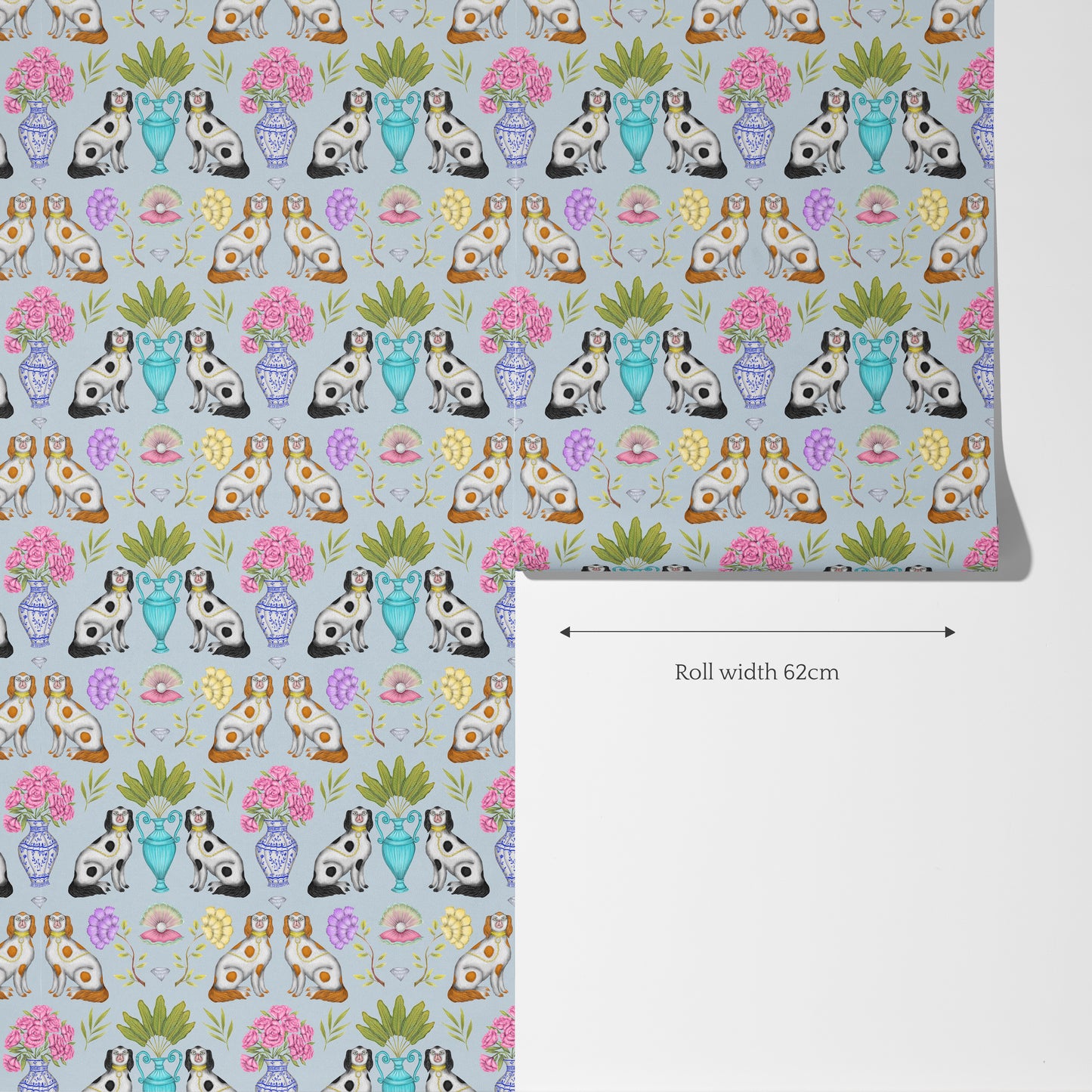 Staffordshire Springs Blue Grey Wallpaper