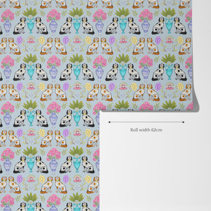 Staffordshire Springs Blue Grey Wallpaper