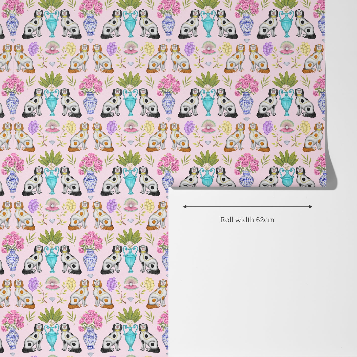 Staffordshire Springs Sugar Pink Wallpaper