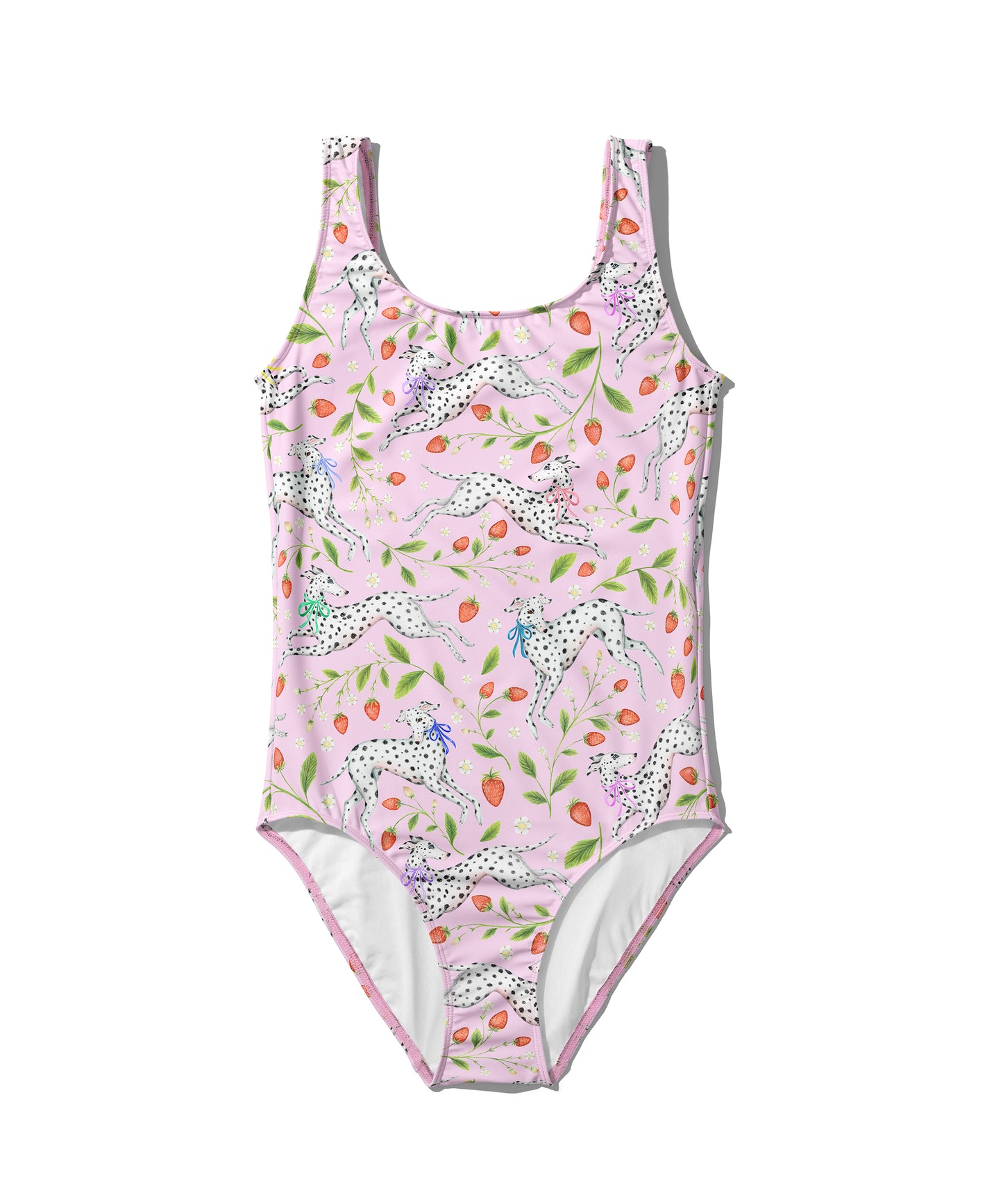 Limited Edition Swimsuits - UV resistant - Handmade in London - Spots and Strawbs (Dalmatian Pattern)