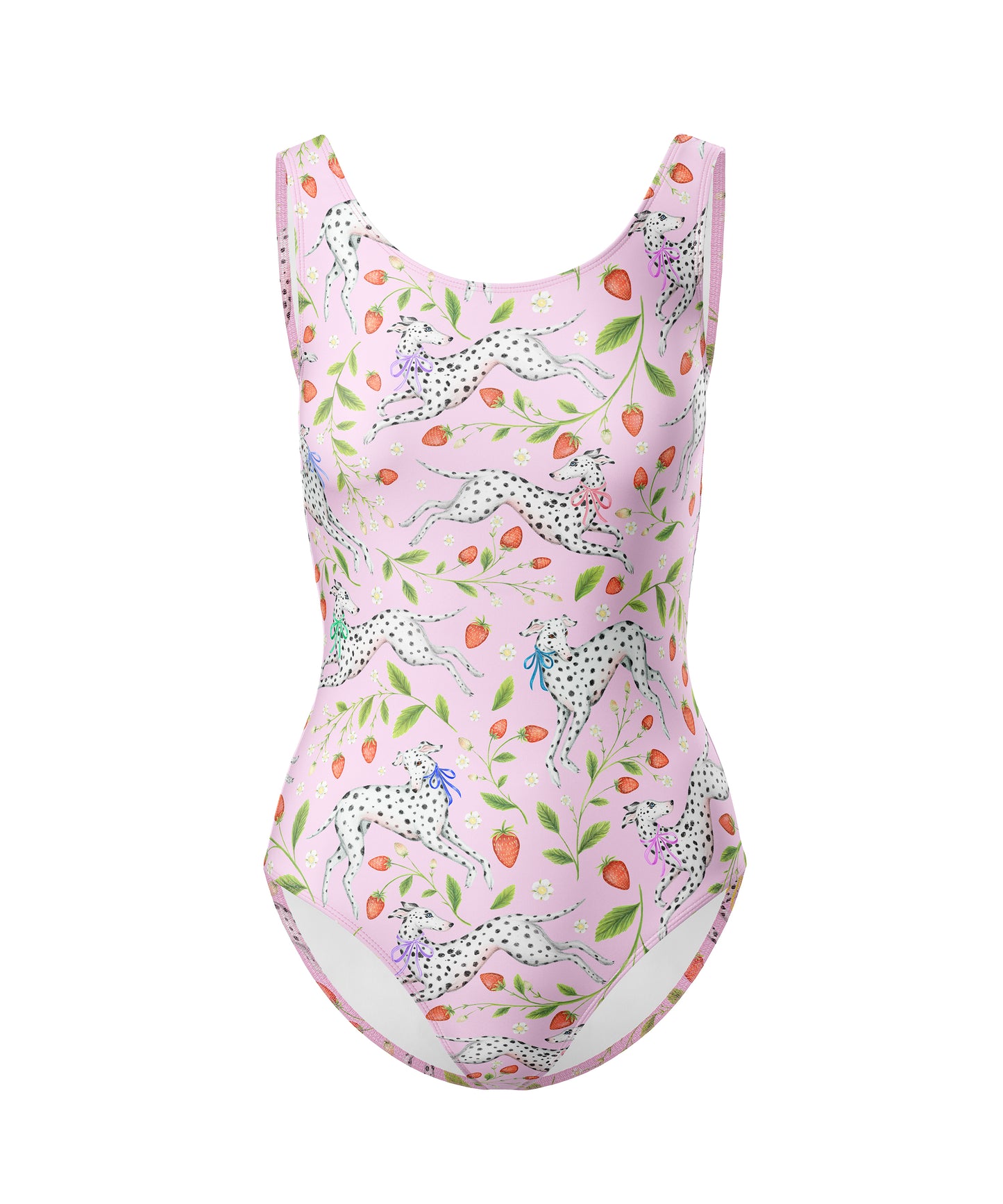 Limited Edition Swimsuits - UV resistant - Handmade in London - Spots and Strawbs (Dalmatian Pattern)