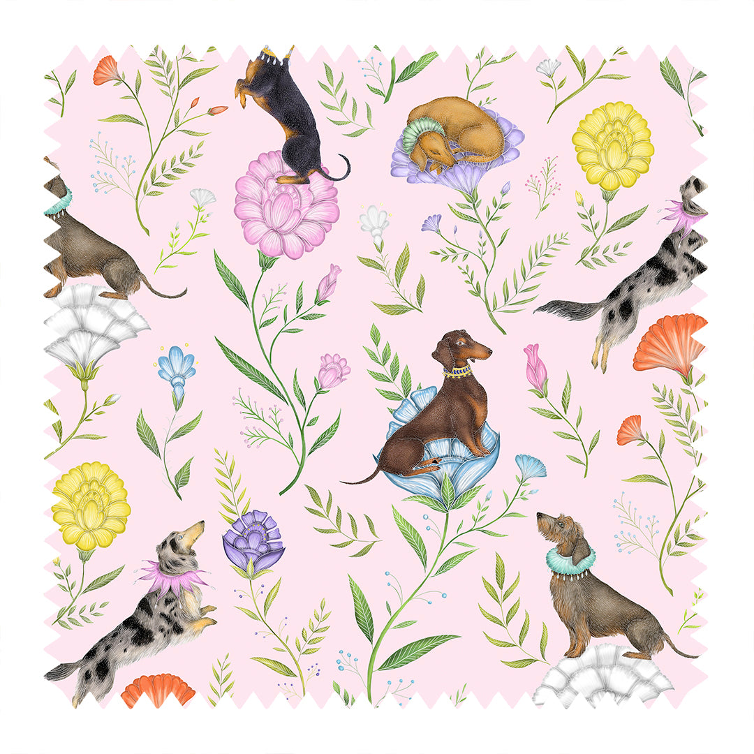 Doxie Day Afternoon in Petal Pink Fabric