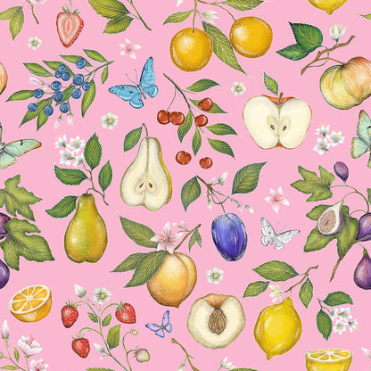 Frutta Vibrant Pink Wallpaper