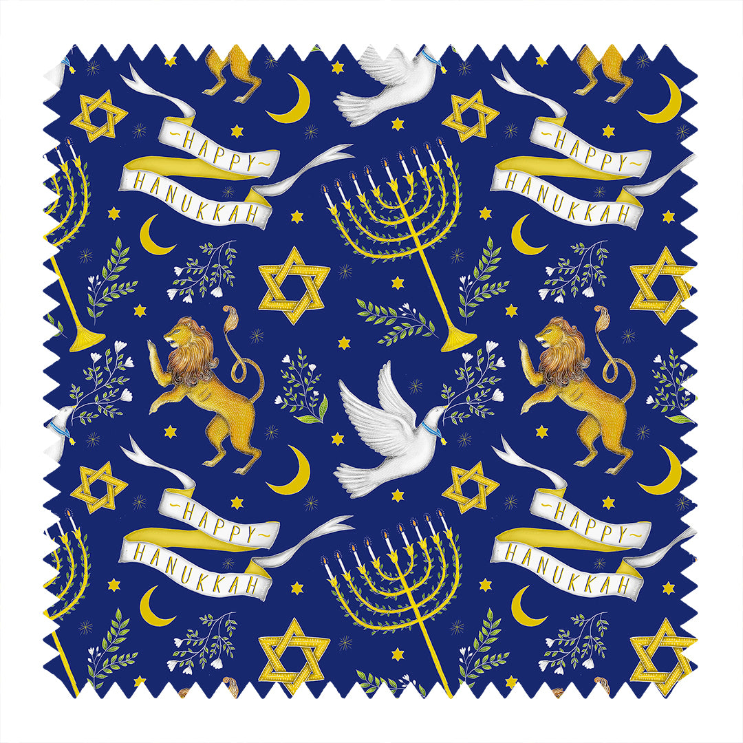 Hanukkah Pattern Fabric