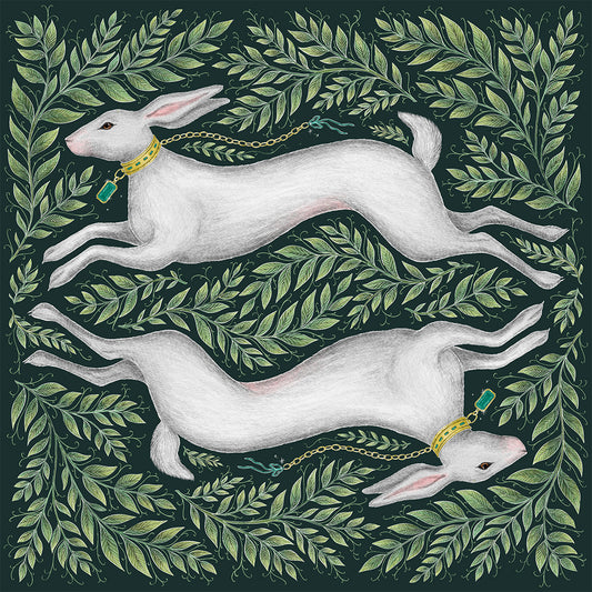 Emerald Hares Fine Art Print