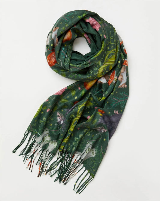 Into the Woods Green Scarf - Fable England X Catherine Rowe Designs