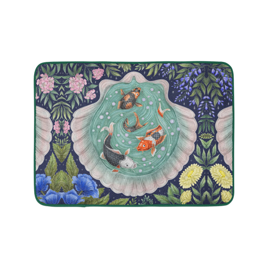 Miniature Koi Pond Luxury Handmade Bath Mat