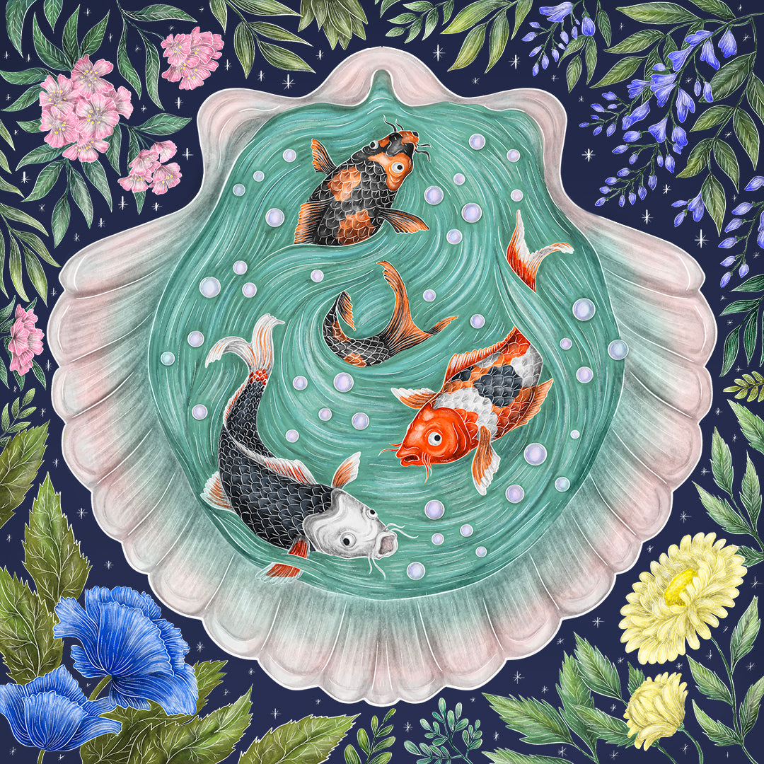 Miniature Koi Pond Fine Art Print