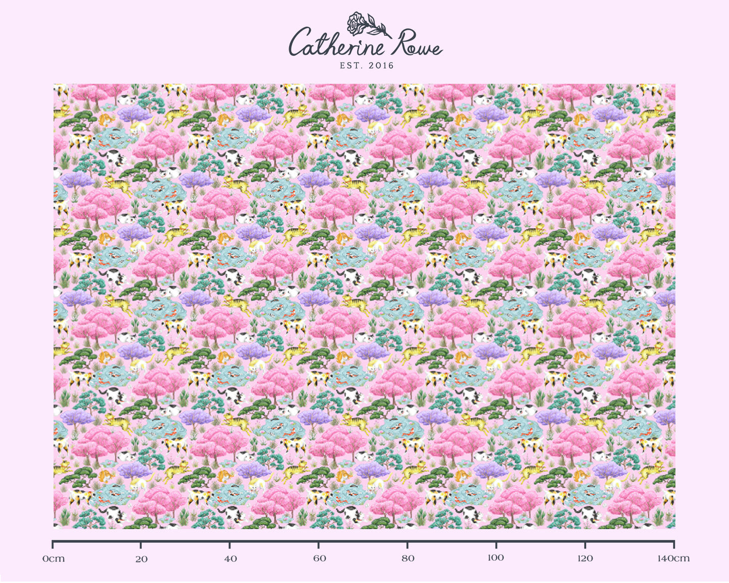 Neko Garden in Blossom Pink Fabric