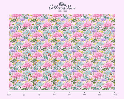 Neko Garden in Blossom Pink Fabric