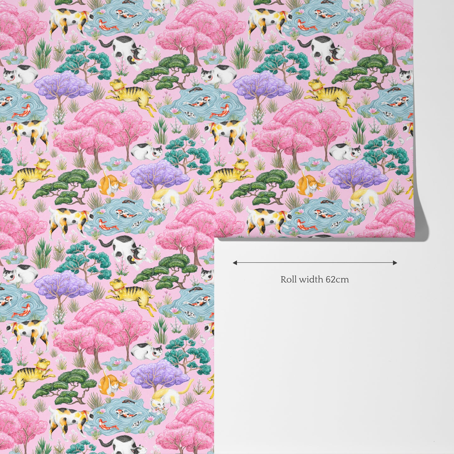 Neko Garden Blossom Pink Wallpaper