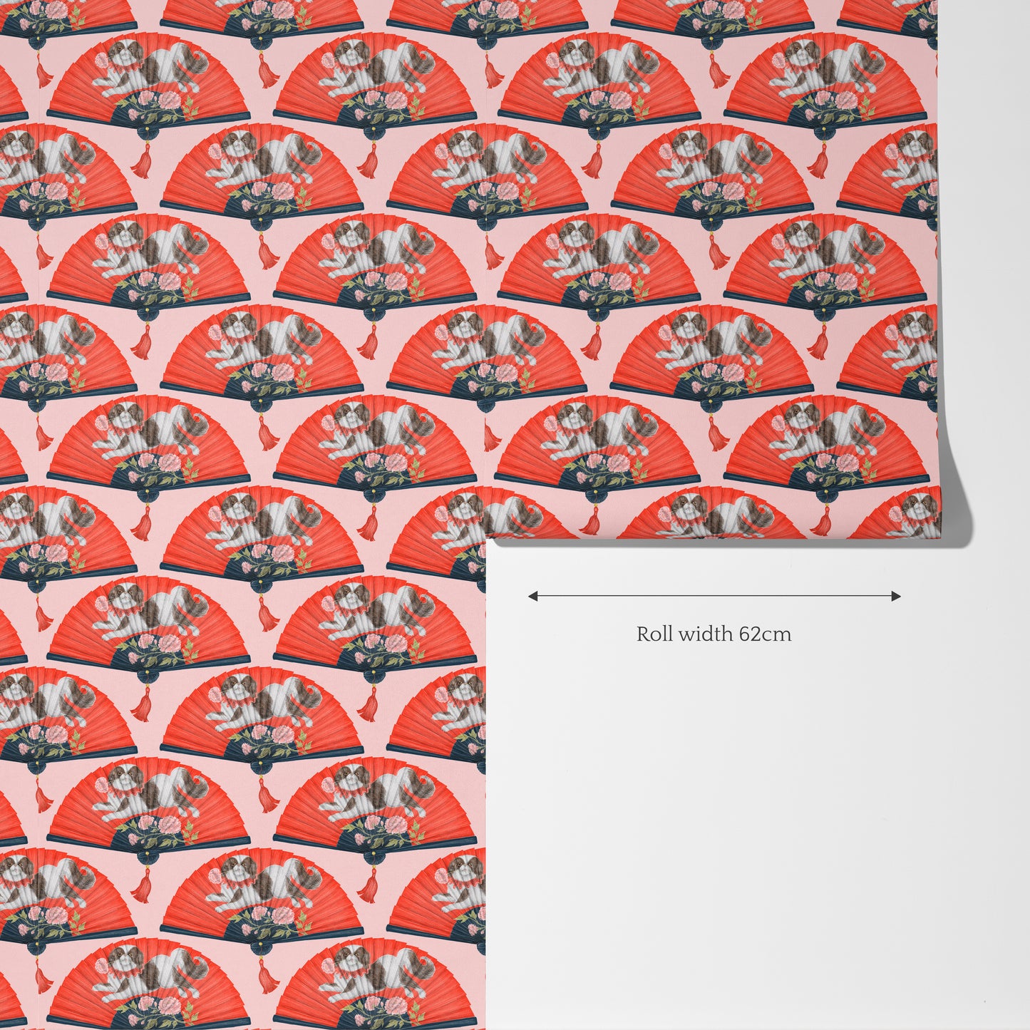 No.1 Dog Fan King Charles Spaniel Pattern Wallpaper