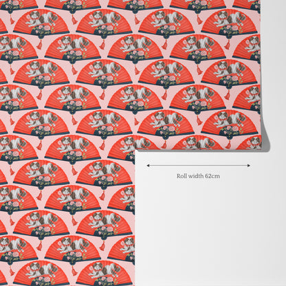 No.1 Dog Fan King Charles Spaniel Pattern Wallpaper