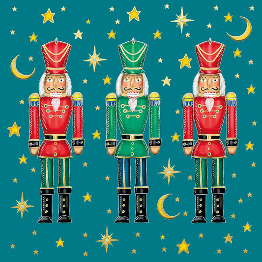 Nutcracker Christmas Cards - Luxurious Foiled and Embossed - 6 Cards