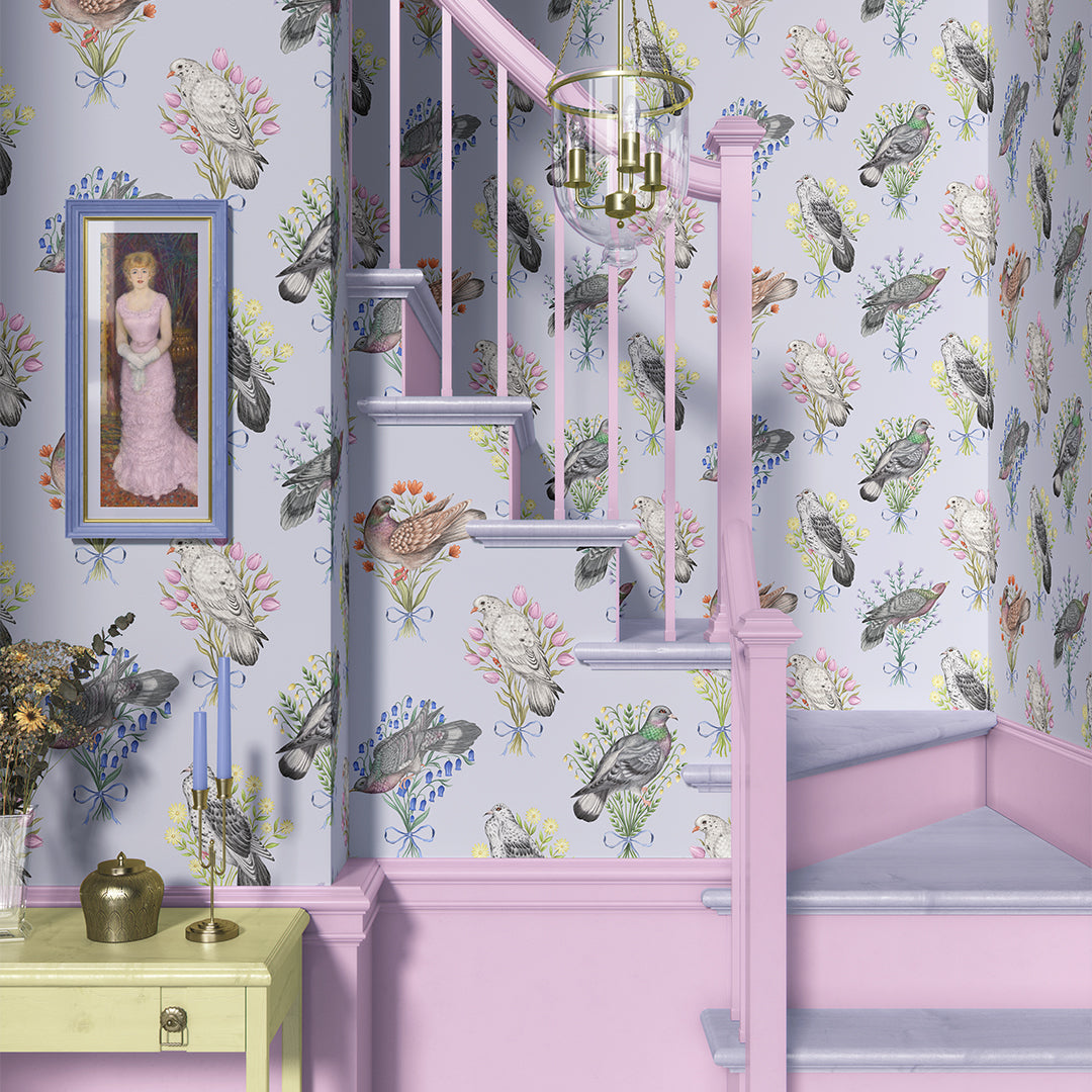 Pigeon Pals 2.0 Powder Blue Wallpaper