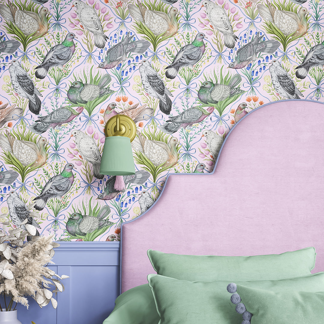 Pigeon Pals Pattern Wallpaper