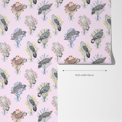 Pigeon Pals 2.0 Perfect Pink Wallpaper