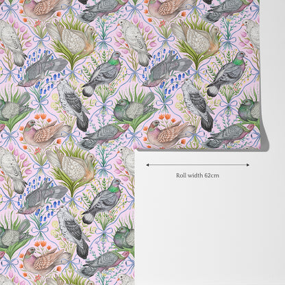 Pigeon Pals Pattern Wallpaper