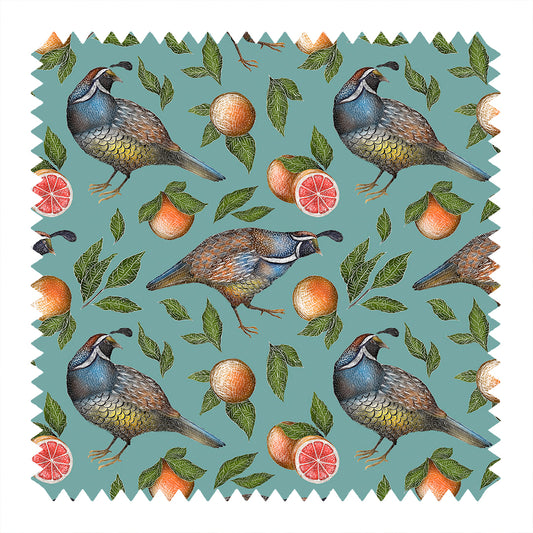 California Quails Fabric