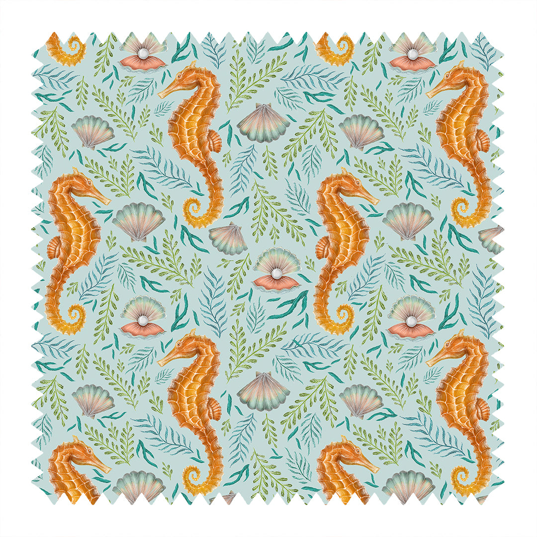 Royal Reef in Seafoam Green Fabric