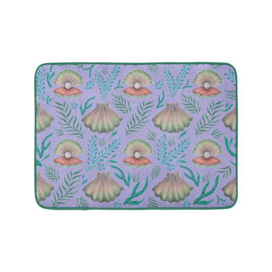 Pearl's Dream in Lilac Luxury Handmade Bath Mat