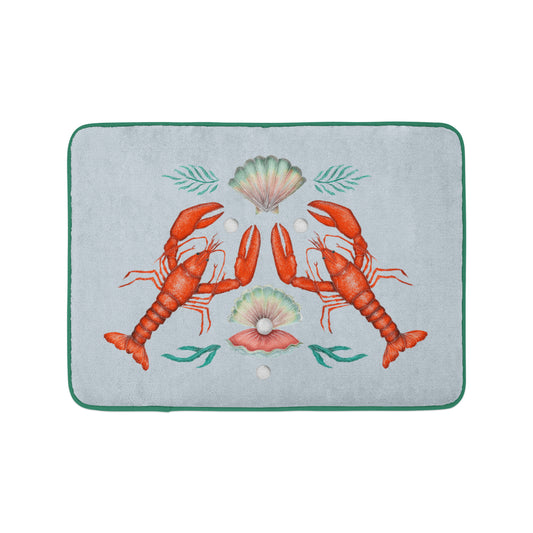 Pair O' Lobsters Luxury Handmade Bath Mat