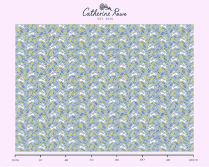 Rabbit Rabbit Rabbit in Sky Blue Fabric